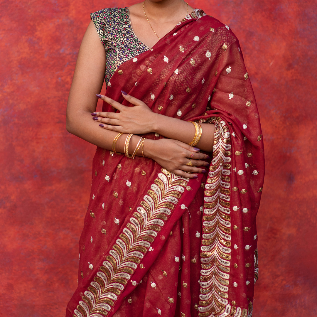 Red Saree